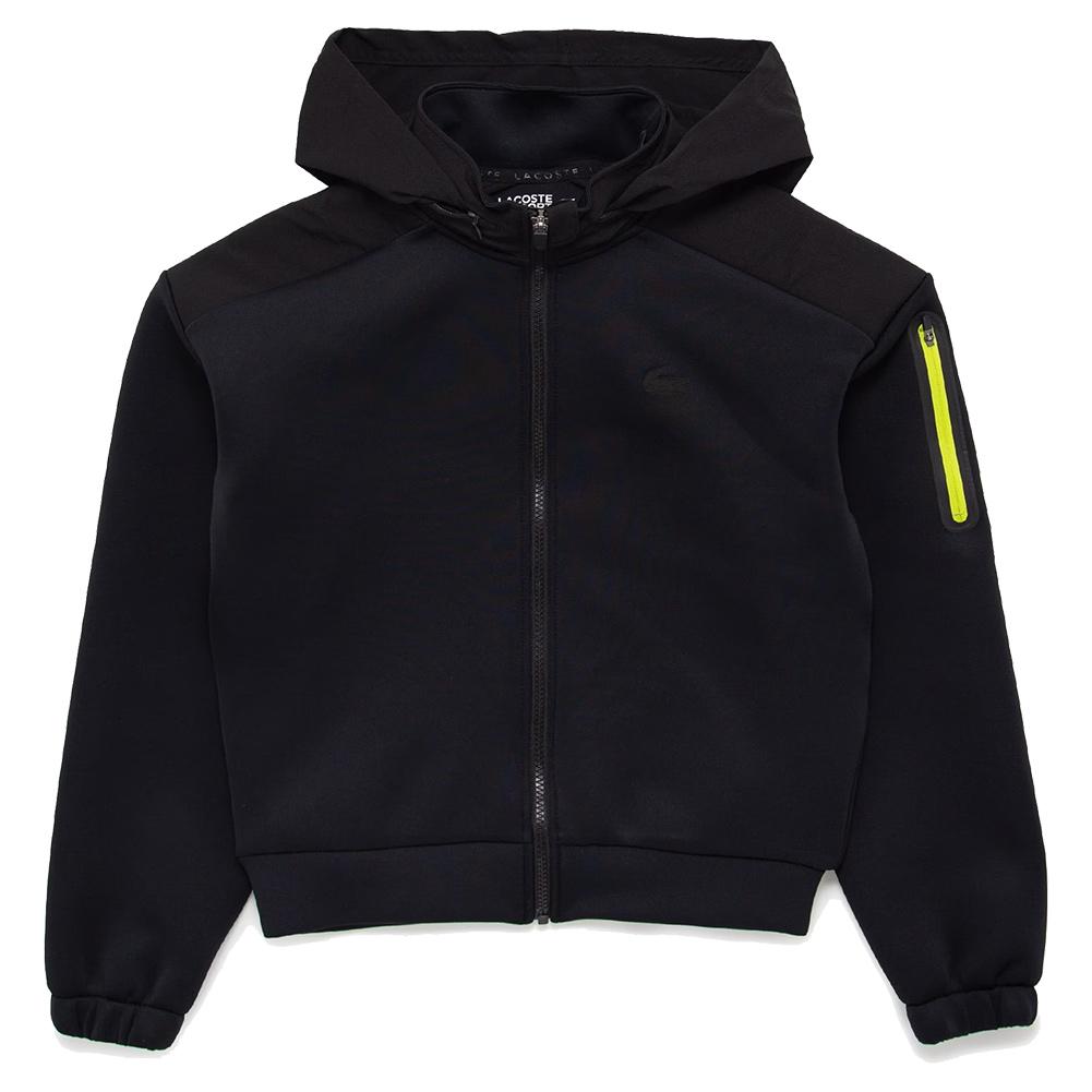Women`s 2 in 1 Packable Hood Full Zip Fleece Tennis Sweatshirt Apparel Lacoste
