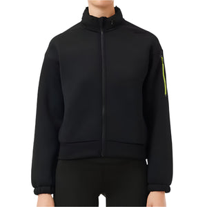 Women`s 2 in 1 Packable Hood Full Zip Fleece Tennis Sweatshirt Apparel Lacoste