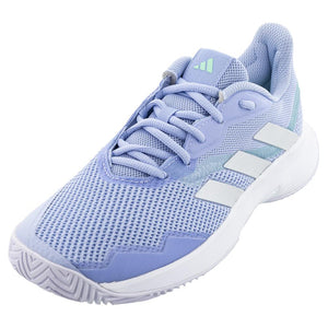 Women's CourtJam Control Tennis Shoes Blue Dawn and Zero Metallic Footwear Adidas
