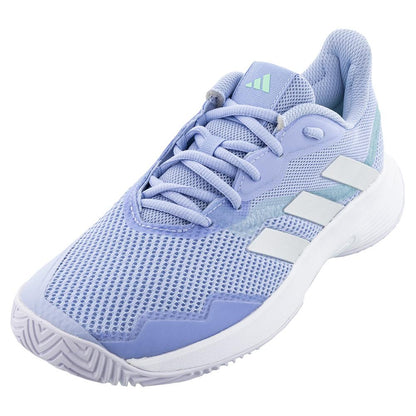 Women's CourtJam Control Tennis Shoes Blue Dawn and Zero Metallic Footwear Adidas