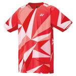 Men`s Pattern Tennis Top Red Apparel Yonex