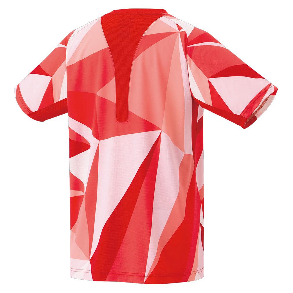 Men`s Pattern Tennis Top Red Apparel Yonex