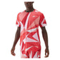 Men`s Pattern Tennis Top Red Apparel Yonex