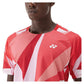 Men`s Pattern Tennis Top Red Apparel Yonex