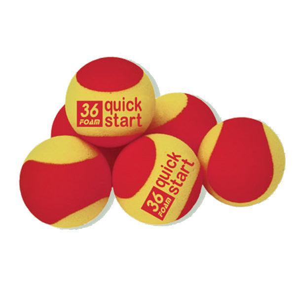 Quick Start 36 Red Felt Balls 24 Count Bucket Balls Oncourt Offcourt