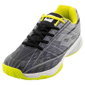 Juniors` Mirage 300 Speed Tennis Shoes All Black and All White Footwear Lotto