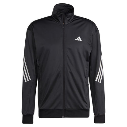 Men's 3-Stripe Knitted Tennis Jacket Black Apparel Adidas