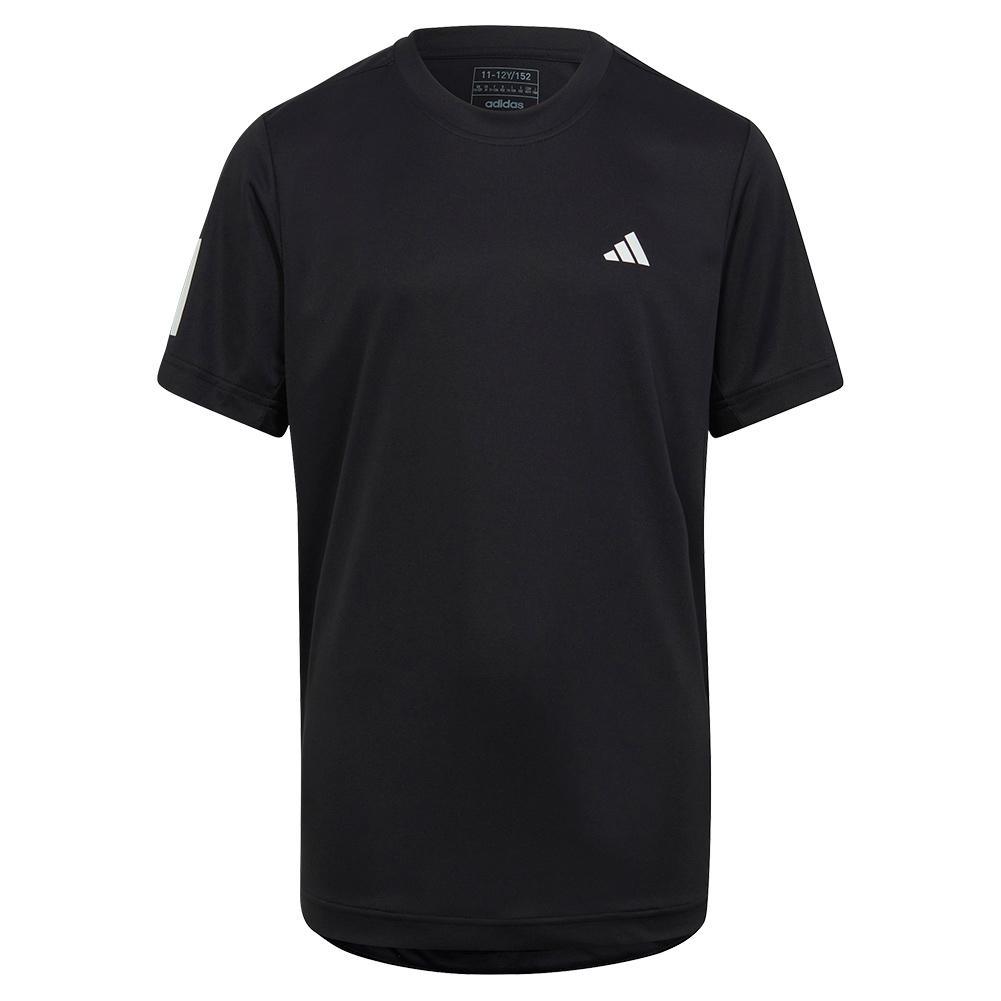 Boys' Club 3-Stripe Tennis T-Shirt Black Apparel Adidas