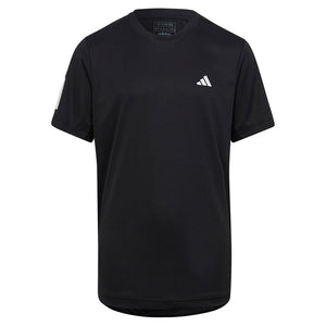 Boys' Club 3-Stripe Tennis T-Shirt Black Apparel Adidas