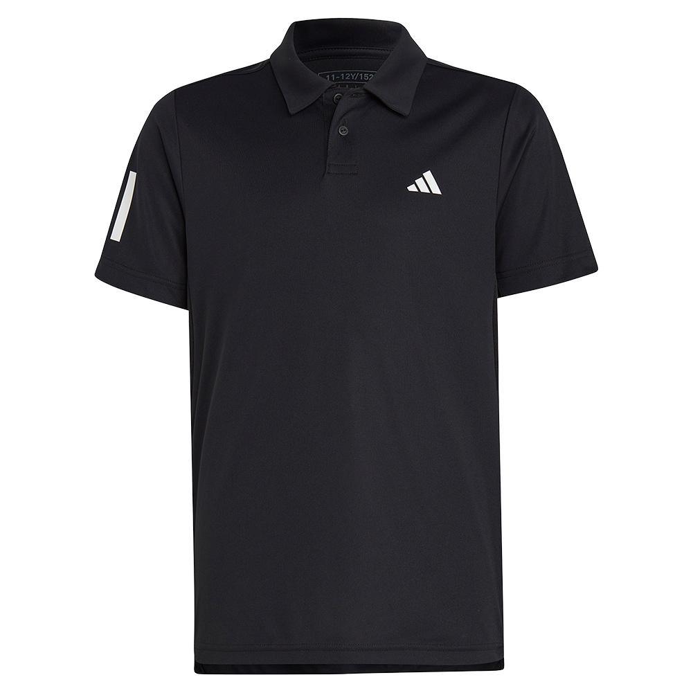 Boys' Club 3-Stripe Tennis Polo Black Apparel Adidas