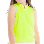 Girls' Mesh Is More Tennis Tank Neon Yellow Apparel Lucky In Love