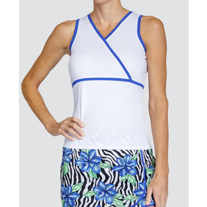 Women's Mazikeen V-Neck Tennis Tank Mystic Blue Apparel Tail
