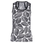 Women's Rumary Tennis Tank Botanical Leaves Apparel Tail