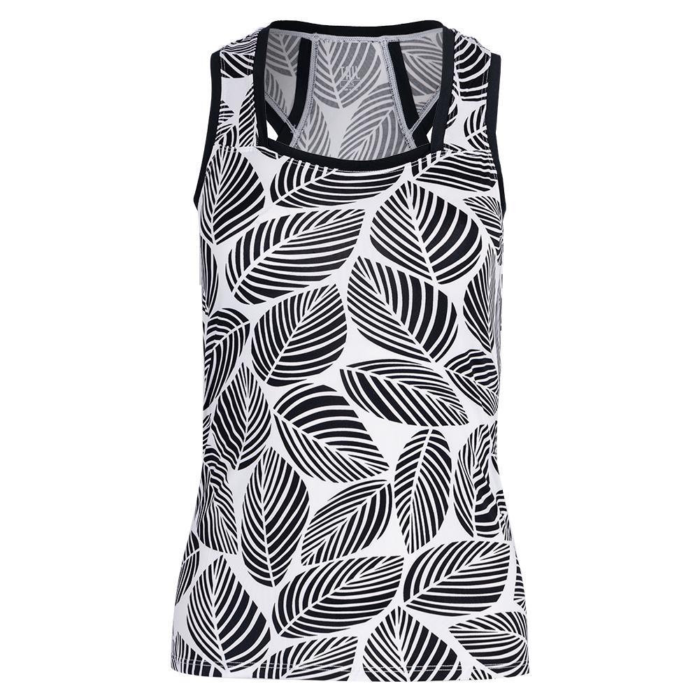 Women's Rumary Tennis Tank Botanical Leaves Apparel Tail