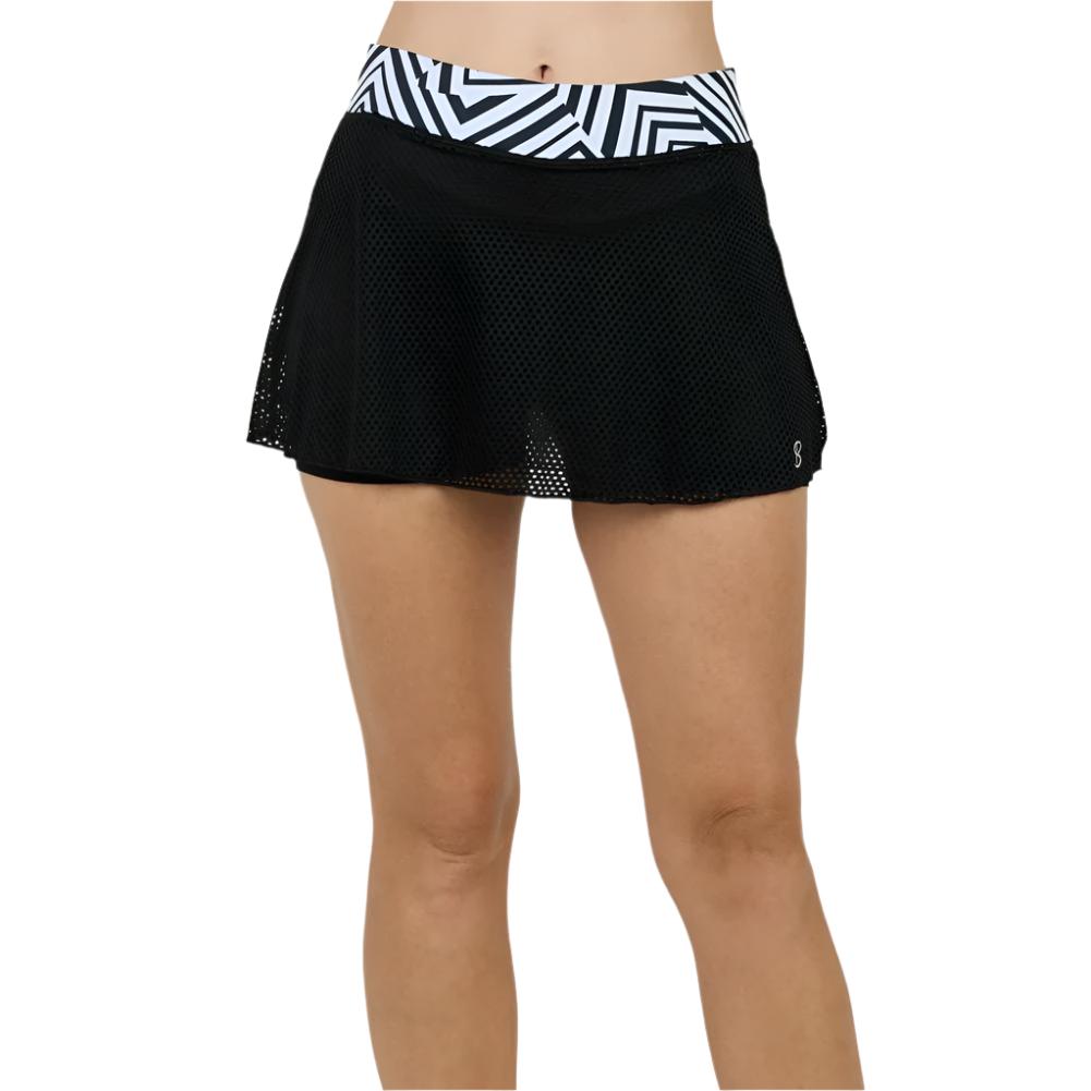 Women's Mysterious 13 Inch Tennis Skort Perforated Mesh Apparel Sofibella