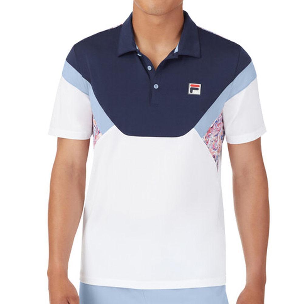 Men`s Solar Power Color Block Tennis Polo Apparel Fila