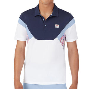 Men`s Solar Power Color Block Tennis Polo Apparel Fila