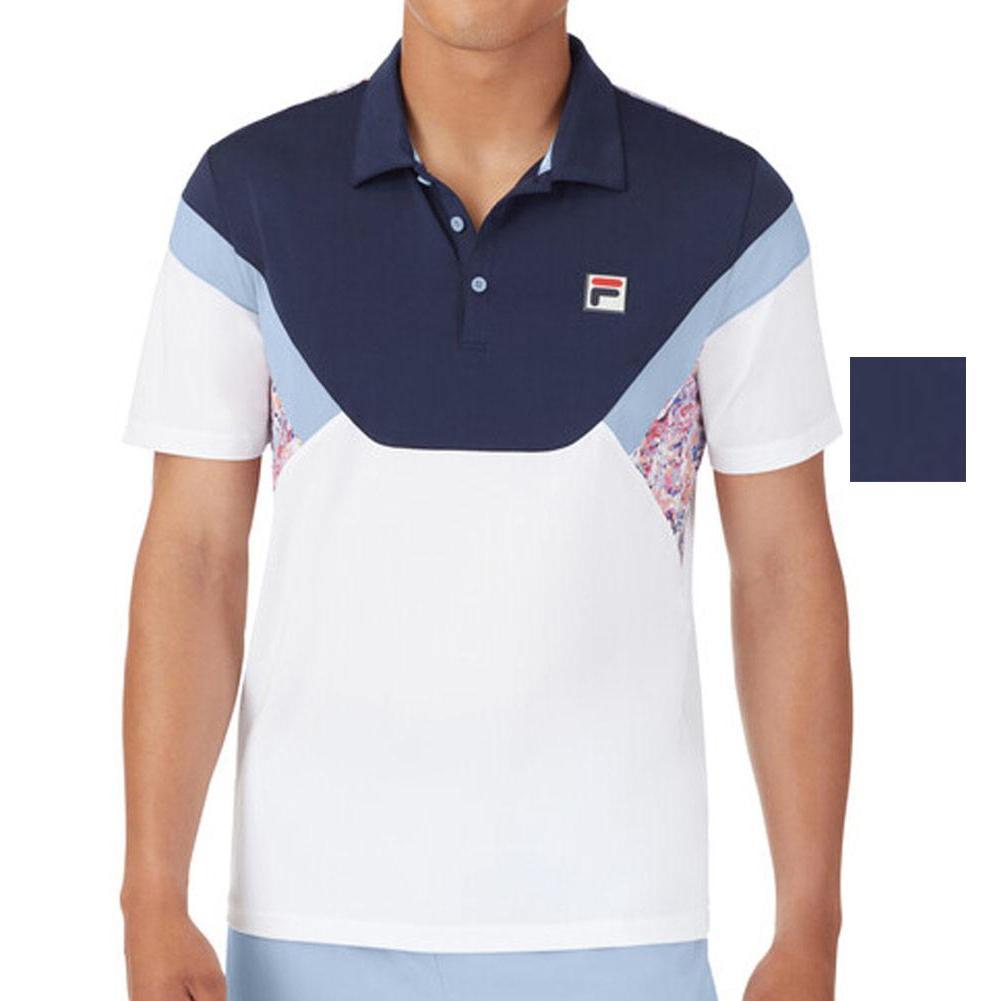 Men`s Solar Power Color Block Tennis Polo Apparel Fila