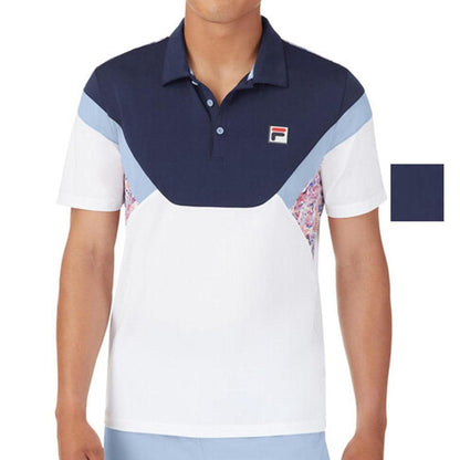 Men`s Solar Power Color Block Tennis Polo Apparel Fila