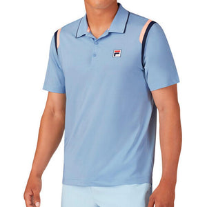 Men's Solar Power Tennis Polo Blue Chill Apparel Fila