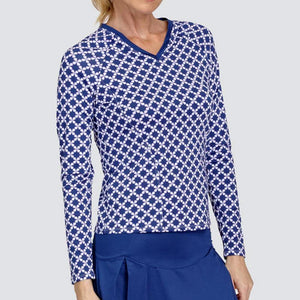 Women's Lilyrose Long Sleeve Tennis Top Mini Ellipse Apparel Tail