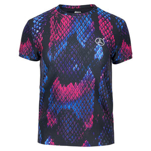 Women's Match Flaming Boa Short Sleeve Tennis Top Hot Pink Apparel Ultracor