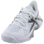 Women's B.Icon 2 AG Tennis Shoes White and Silver Footwear Diadora