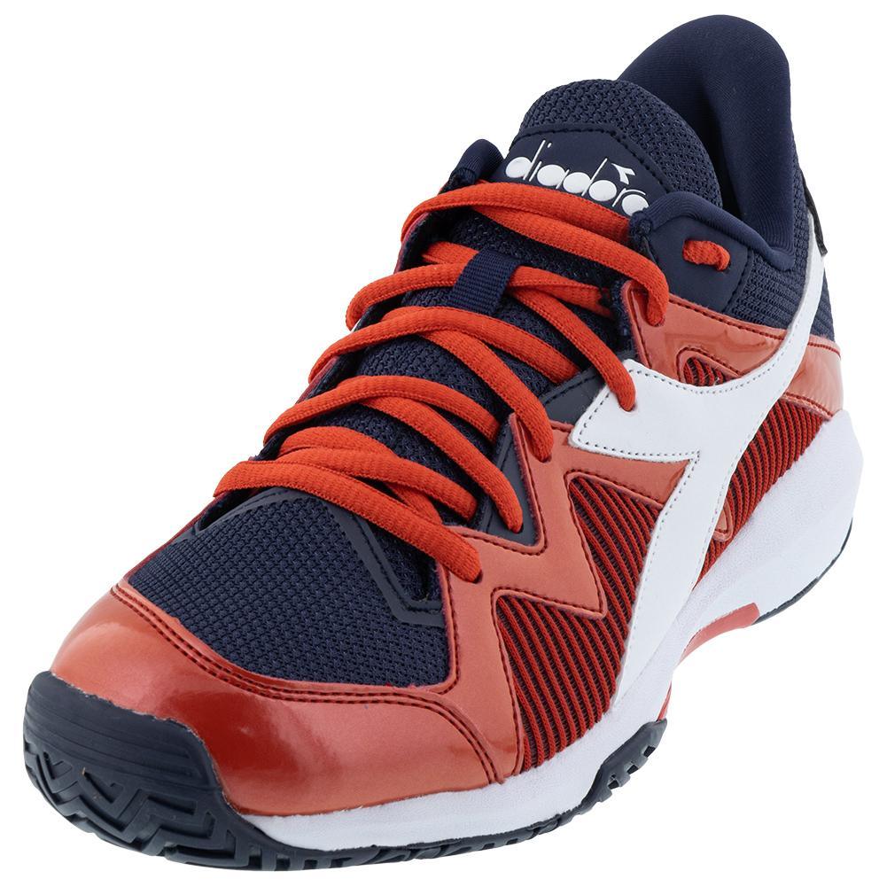 Junior`s B.Icon 2 Tennis Shoes Blue Corsair and White Diadora