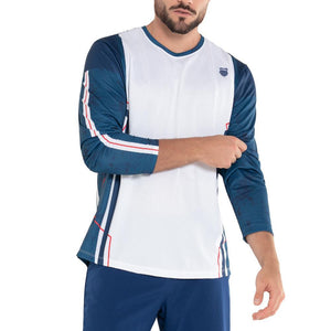 Men's New Era Tennis Long Sleeve White Apparel K-Swiss