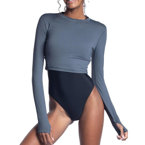 Women`s Everyday Long Sleeve Crop Tennis Top Apparel BloqUV
