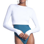 Women`s Everyday Long Sleeve Crop Tennis Top Apparel BloqUV