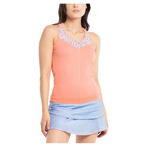 Women's Blossom Tie Back Tennis Tank Peach Apparel Lucky In Love