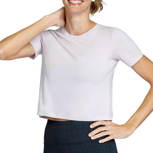 Women's Ferrara Short Sleeve Tennis Top Misty Lilac Apparel Tail