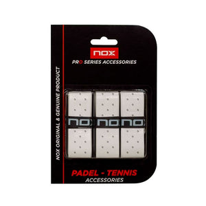 NOX PRO Perforated White Overgrips 3X Accessories Nox