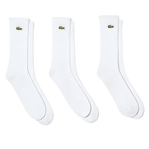 Men`s Core Performance Solid Jersey Tennis Tube Socks 3 Pack Socks Lacoste