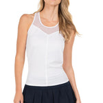 Women's Rib Tie Back Tennis Tank Apparel Lucky In Love