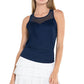 Women's Rib Tie Back Tennis Tank Apparel Lucky In Love