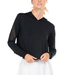 Women`s Cindy Crop Tennis Hoodie Apparel Lucky In Love
