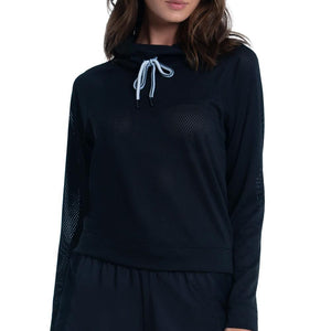 Women's High Neck Long Sleeve Tennis Pullover Apparel Lucky In Love