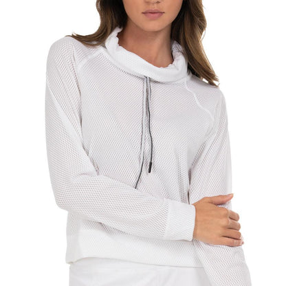 Women's High Neck Long Sleeve Tennis Pullover Apparel Lucky In Love