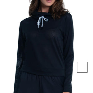 Women's High Neck Long Sleeve Tennis Pullover Apparel Lucky In Love