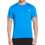 Men`s Short Sleeve Pin Hole Mesh Tennis Crew Electric Blue Lemonade Apparel Grand Slam