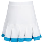 Girl's Pleat Tennis Skort with Trim White Apparel Little Miss Tennis