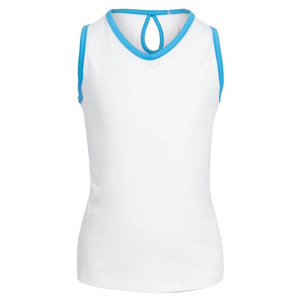 Girl's Keyhole Back Tennis Tank White Apparel Little Miss Tennis