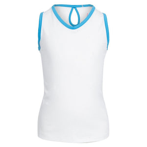 Girl's Keyhole Back Tennis Tank White Apparel Little Miss Tennis