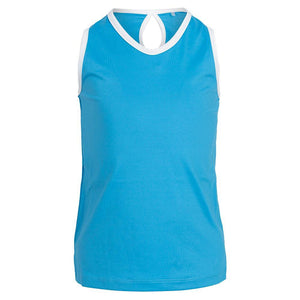 Girl's Keyhole Back Tennis Tank Aqua Apparel Little Miss Tennis