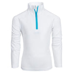 Girl's Half Zip Tennis Pullover White Apparel Little Miss Tennis