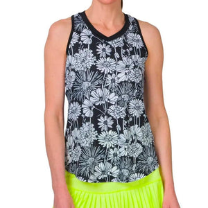 Women's Performance Tennis Tank Flower Garden Print Apparel Jofit