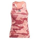 Women's Club Graphic Tennis Tank Wonder Clay and Legacy Red Adidas