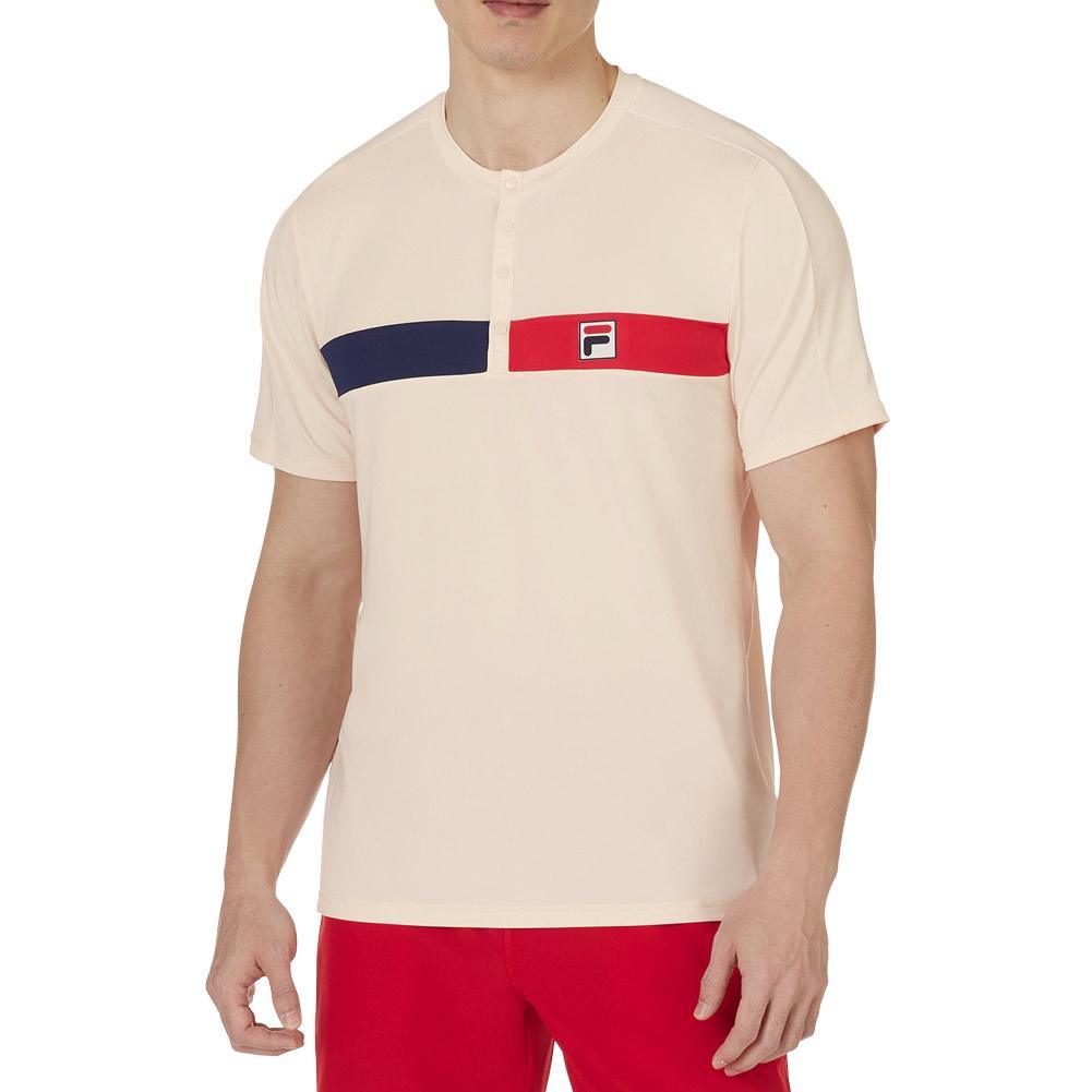 Men's Heritage Short Sleeve Henley Tennis Polo Apparel Fila